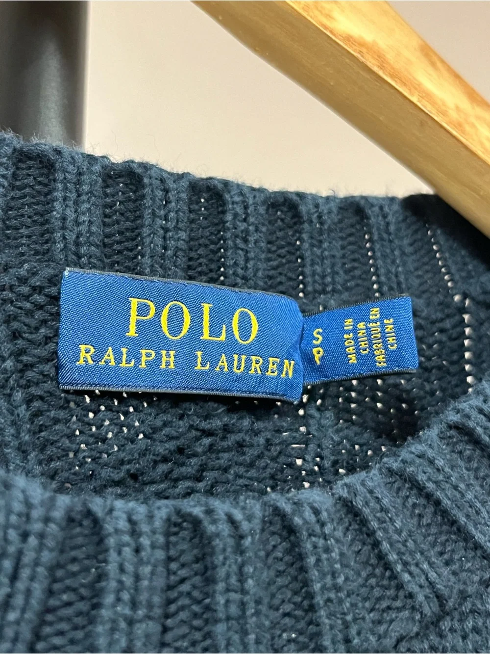 Polo Ralph Lauren black sweater & white horse knitted jumper size small